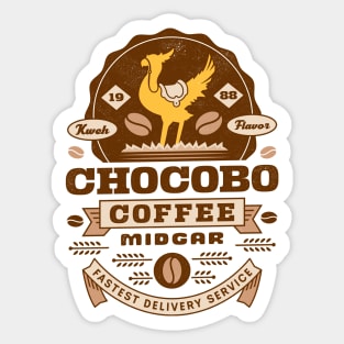 Chocobo Coffee Vintage Sticker